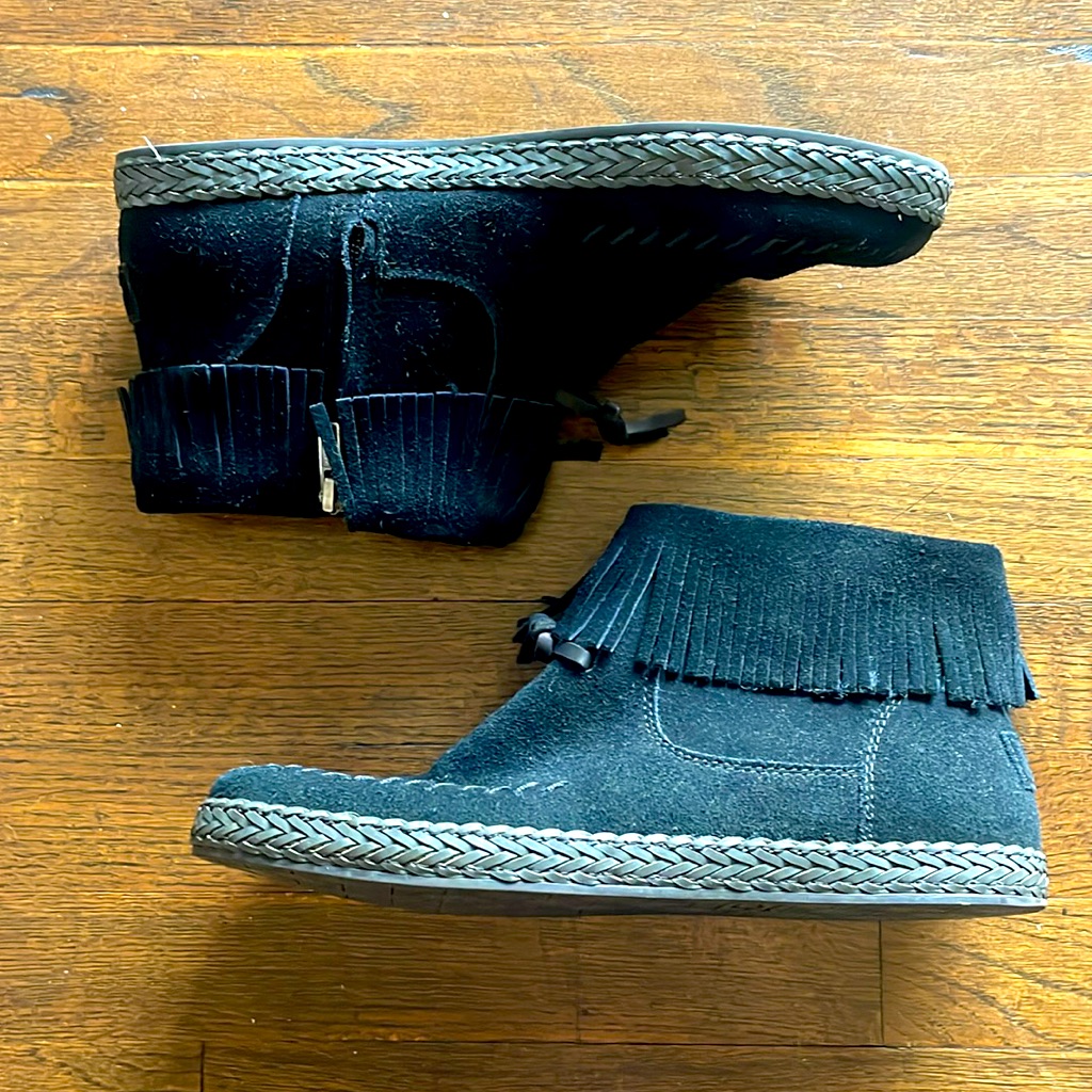 Ugg Suede Fringe Booties